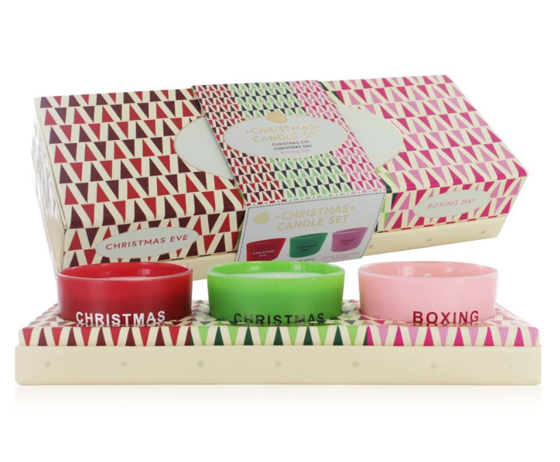 Christmas Candle Trio Set